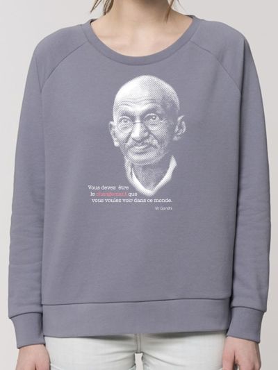 Sweat-shirt loose  "Gandhi"