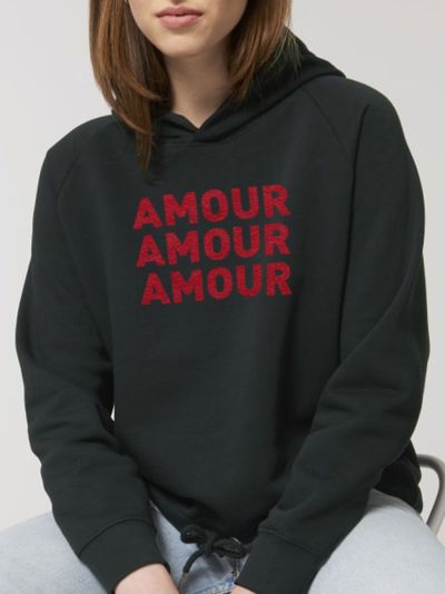 SWEAT FEMME COURT AMOUR AMOUR AMOUR