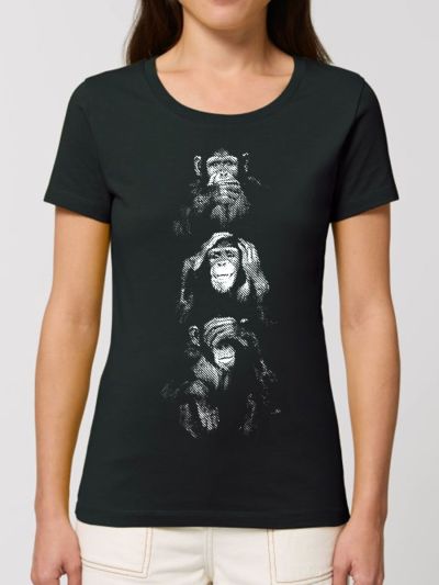 T-shirt femme "Singes de la sagesse"