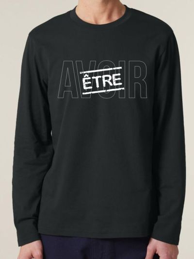 T-shirt manches longues homme "Etre avoir"