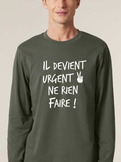 T-shirt manches longues homme "Il devient ugent"