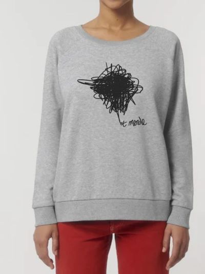 Sweat-shirt loose "Et merde"