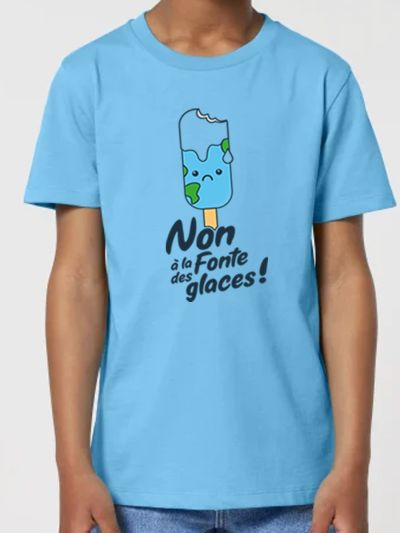 T-shirt enfant "NON A LA FONTE DES GLACES"