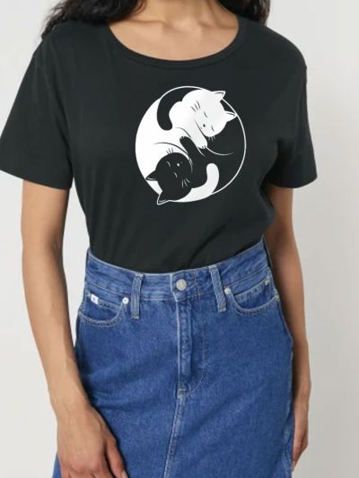 T-shirt femme "YING YANG CAT" by LeDuc