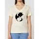 T-shirt femme manches courtes "YING YANG CAT" BY LEDUC