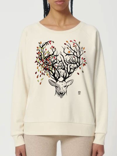 Sweat loose "CERF D AUTOMNE" BY LEDUC