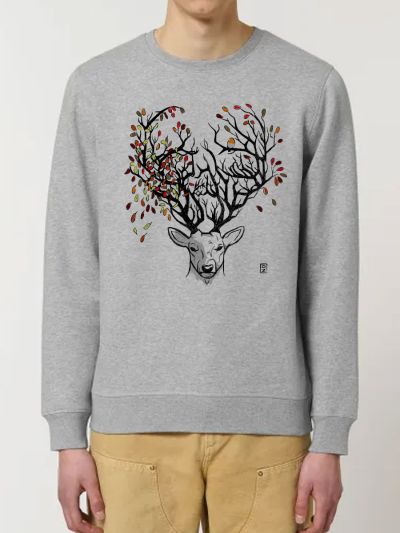 SWEAT SHIRT "CERF D AUTOMNE" BY LEDUC