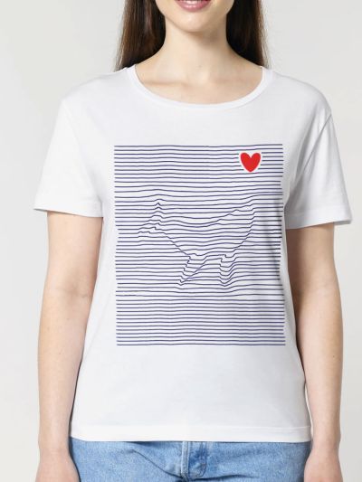 T-shirt femme "BALEINE MARINIERE"