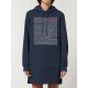 Robe sweat capuche "Baleine marinière"