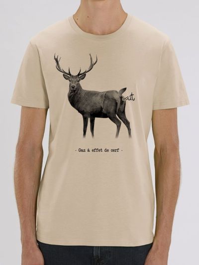 T-shirt Homme Gaz a effet de "Cerf"